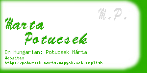 marta potucsek business card